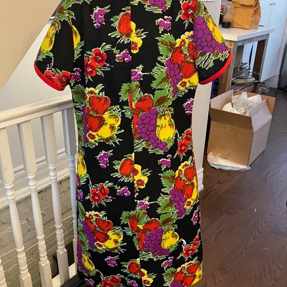 Vintage Poly Fruits and Flowers Dress - Picture 10 of 11